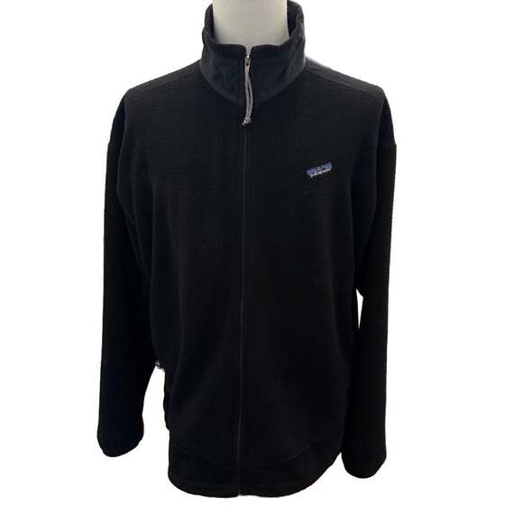 Vintage Patagonia Regulator Full-ZipPolarTec Fleece Jacket Black Size XXL